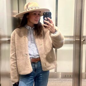 Zara Jacket with Gold Floral Accents and Gem Details